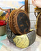 Rustic Western Pistol Revolver Gun Coaster Set With 4 Braided Ropes Coasters