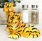 Ebros Bengal Orange Tiger And Tigress Couple Ceramic Salt Pepper Shaker Set