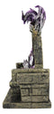 Medieval Purple Dragon On King's Landing Throne With LED Crystals Figurine