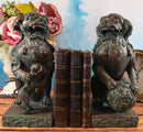 Ebros Imperial Palace Guardian Foo Dogs Lions Bookends Figurine Pair 10" H