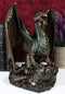 Ebros Lord of The Skies Roaring Rust Fire Dragon Figurine 9" H Mythical Fantasy