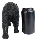 Rustic Western Cabin Lodge Realistic Black Bear Roaming The Woods Figurine 10"