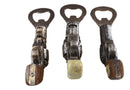 Pack Of 3 Western Cowboy Six Shooter Revolver Gun Pistols Beer Bottle Openers