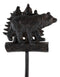 Cast Iron Rustic Cabin Bathroom Black Bear By Pine Trees Hand Towel Ring Holder