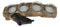 Ebros Rustic Black Bear Sleeping On Log With 4 Votive Candles Holder Figurine 12"Long