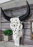 Southwest Great Plains Bison Ox Steer Bull Stencil Tooled Skull Wall Decor 19"H