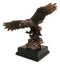 American Bald Eagle Swooping Towards Water Bronze Electroplated Resin Figurine