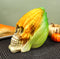 Ebros Vegetable Produce Maize Corn Skull Statue 6.25" Long Resin Figurine