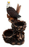 Ebros Bald Eagle Residing By Its Nests Salt and Pepper Shaker Set Holder 6.5"H