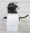 Ebros Whimsical Black Bear Toilet Paper Holder Bathroom Wall Decoration 8.25"H