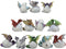 Colorful Miniature 12 Month Birthstone Dragons In Gemstone Eggs Figurine Set