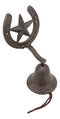 Cast Iron Rustic Vintage Western Star Horseshoe Door Wall Dinner Yard Bell Decor