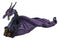 Purple Night Sky Dusk Skull Grave Dragon Growling Incense Holder Burner Figurine