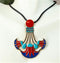 Ebros Egyptian Cleopatra Lotus Pendant Medallion Necklace Accessory Jewelry