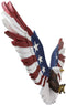 Ebros Large Flying American Flag Tattoo Bald Eagle Wall Sculpture 22" Long Decor
