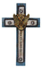 Large Western USA Air Force Patriotic Bald Eagle Emblem Blue Memorial Wall Cross