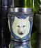 Ebros Full Moon Alpha Wolf 2-Ounce Shot Glass Resin With Stainless Steel Liners