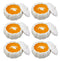 Ebros Ceramic Stoneware White Harvest Pumpkin Bowl With Lid 6"Diameter X6 Pieces