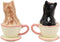 Ebros Ceramic Black And Tan Yorkshire Terriers Yorkie Pet Dogs In Teacups Salt And Pepper Shakers Set