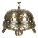 Metal Nautical Vintage Look Turtle Tortoise Paperweight Desk Counter Clerk Bell