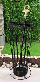 Ebros Black Rod Iron Cathedral Windows Walking Cane Or Umbrella Stand Holder