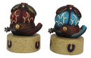 Set Of 2 Turquoise And Maroon Western Cowboy Pair of Boots Mini LED Night Lights