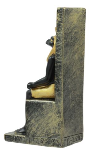 Egyptian War And Sky God Horus Seated On Throne Dollhouse Miniature Figurine