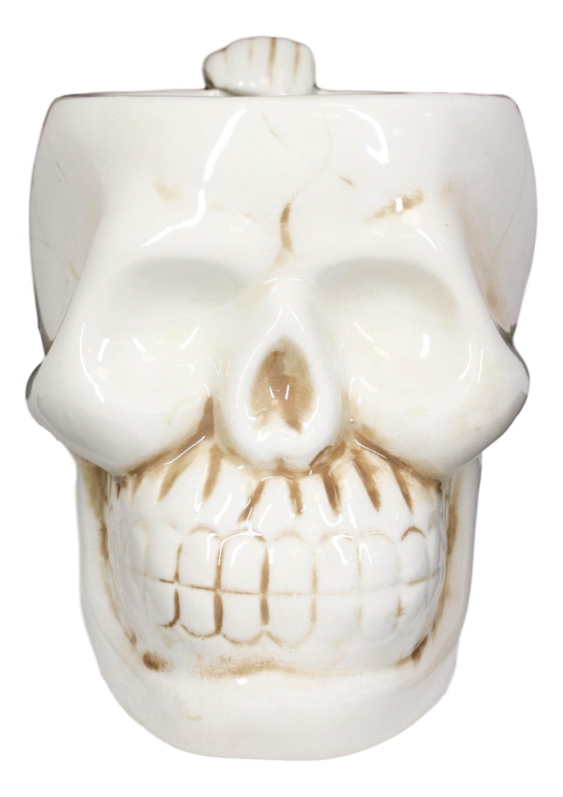 Ebros Ossuary Ghastly Death Skull Drinking Coffee Mug 12oz Tankard Beer Cup