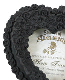 Gothic Day Of The Dead Black Roses Wreath Heart Wall Or Desktop Picture Frame