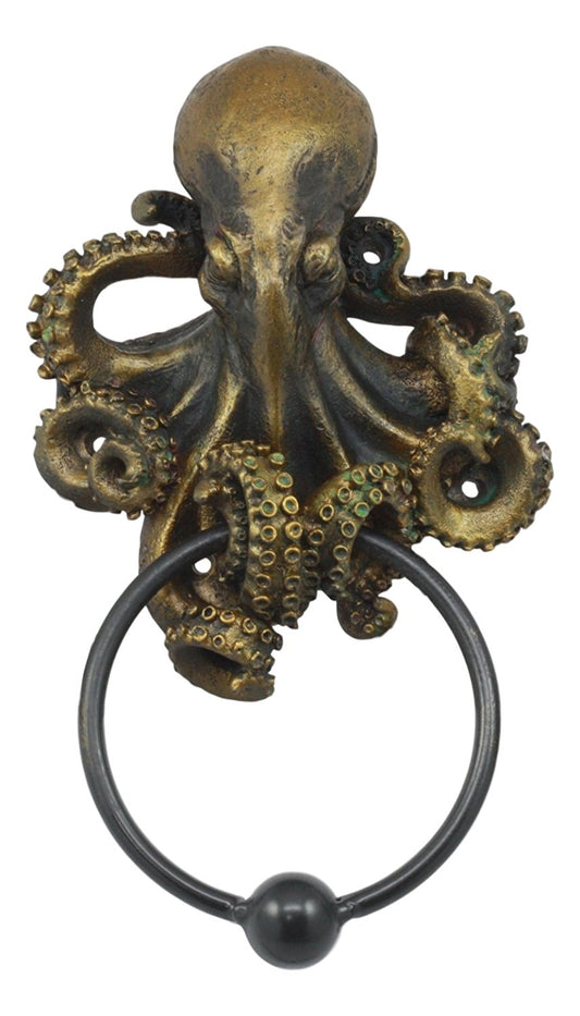 Ebros Deep Ocean Creature Octopus Door Knocker 8.5"Tall Kraken Monster Cthulhu - Ebros Gift
