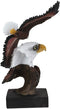 Ebros Large Wings Of Liberty American Bald Eagle Head Bust Statue (Vivid Color)