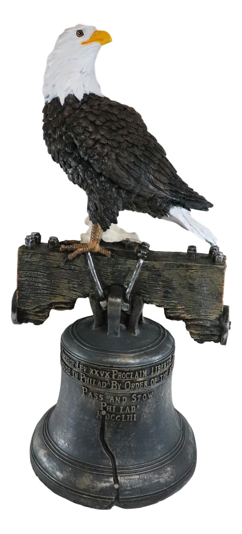 Ebros Independence Day American Patriotic Glory Bald Eagle Liberty Bell Statue