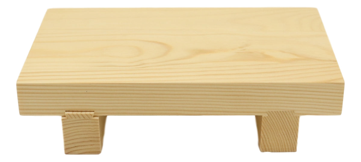 Japanese Korean Cuisine Sushi Kimbap Geta Bamboo Wood Serving Plate Tray 9.5"L - Ebros Gift