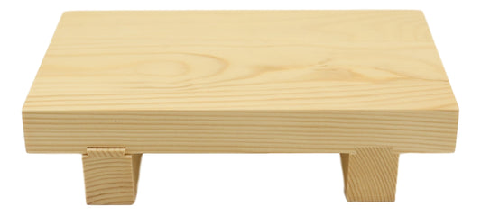 Japanese Korean Cuisine Sushi Kimbap Geta Bamboo Wood Serving Plate Tray 9.5"L - Ebros Gift