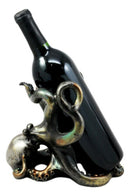 Rustic Silver Octopus Wine Holder 7.5 Inch Tall Tabletop Bar Counter Figurine