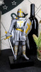 Ebros Caped Templar Medieval Crusader Knight Of The Cross Suit Of Armor Figurine