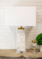 26"H Contemporary Elegant Stacked Marble Gold Plated Metal Table Lamp W/ Shade