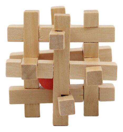 Ebros Frank Lloyd Wright Mini Square Interlocking Textile Blocks 3D Wooden Puzzle 3"H - Ebros Gift