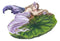 Ebros Starry Night Lavender Fairy Sleeping On Lily Pad Soap Dish Vanity Decor