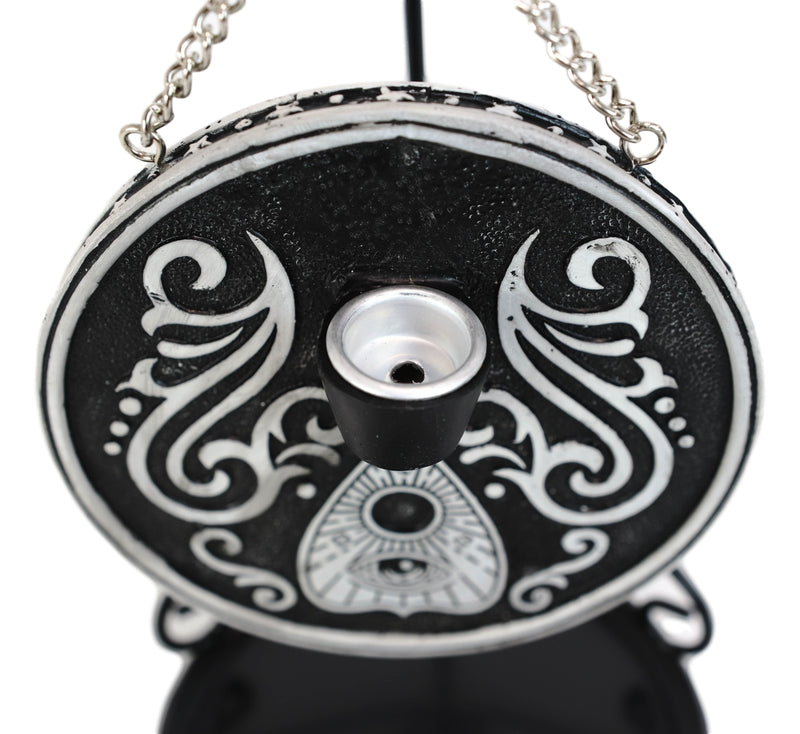 Ouija Spirit Board Evil Eye Medallion Disk Backflow Incense Cone Holder Burner