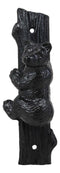 Ebros Gift Rustic Western Forest Black Bear Climbing Tree Cast Iron Door Knocker