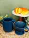 Blue Porcelain Coffee Maker Carafe Pot With Pour Over Dripper Filter Cup Set