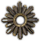 Rustic Vintage Gold Solar Sun With Sunburst Rays Round Wall Decor With Mirrors