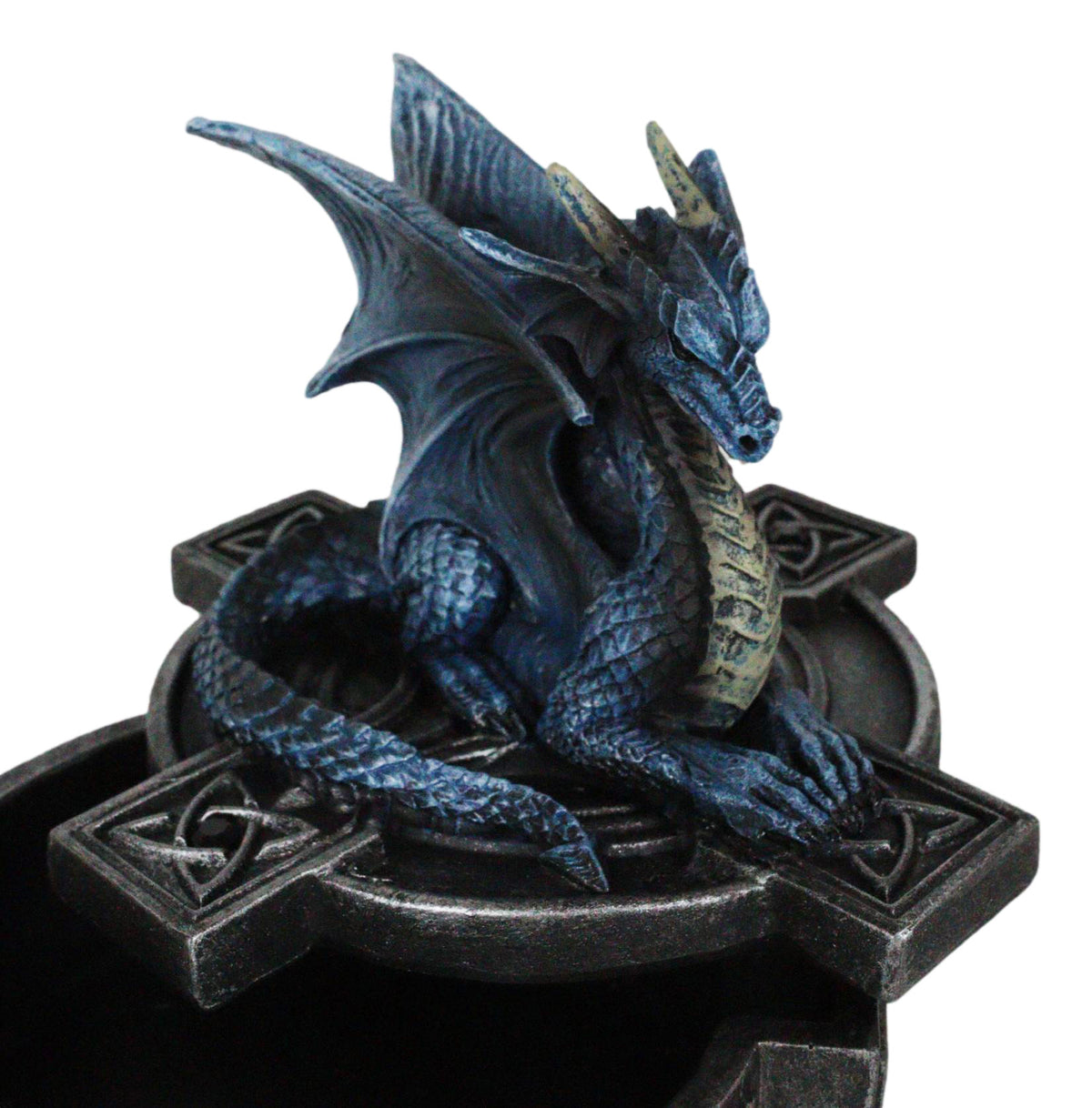 Ebros Celtic Cross Bifrost Altar Drake Dragon Jewelry Box Sculpture Trinket Box - Ebros Gift