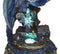 Midnight Armored Dragon On Celtic Knot Pedestal Figurine With LED Crystal Light