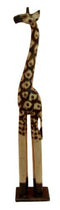 Balikraft Balinese Wood Handicraft Large Safari Giraffe Animal Figurine 39.75"H
