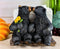 Ebros Romantic Kissing Black Bears Seated By Tree Logs Kitchen Napkin Holder 5"H