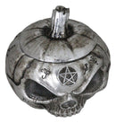 Wicca Pentagram Alchemical Symbols Pumpkin Skull Cauldron Pot Decorative Box