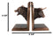 Wall Street Stock Market Bull VS Bear Bookends Bronze Electroplated Figurine