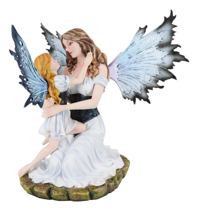 Motherhood Motherly Love And Affection Fairy Mother Embracing Daughter Figurine
